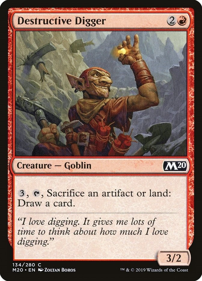 Image for Destructive Digger (134) (Core Set 2020) (M20) - Magic: The Gathering
