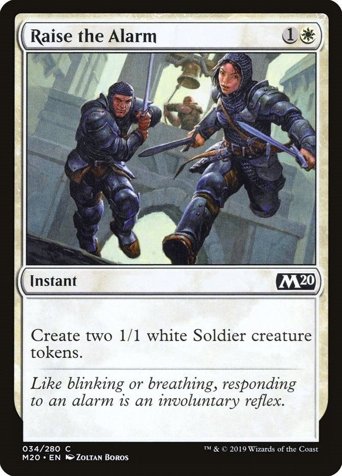 Image for Raise the Alarm (34) (Core Set 2020) (M20) - Magic: The Gathering