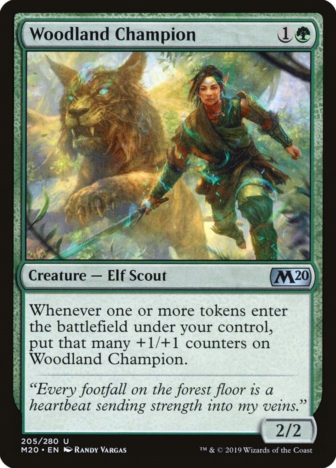 Image for Woodland Champion (205) (Core Set 2020) (M20) - Magic: The Gathering