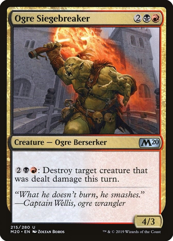 Image for Ogre Siegebreaker (215) (Core Set 2020) (M20) - Magic: The Gathering