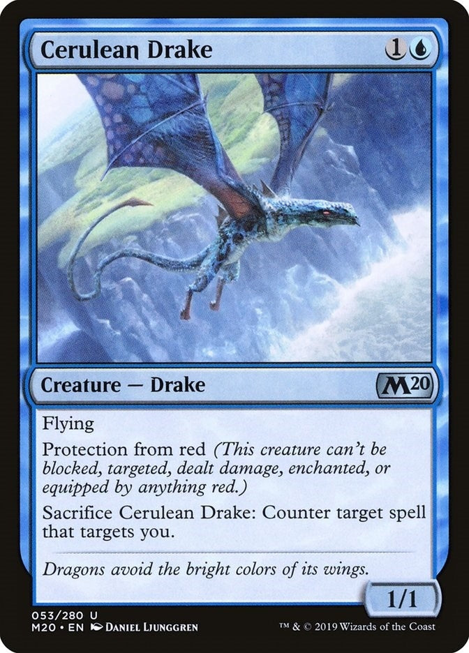 Image for Cerulean Drake (53) (Core Set 2020) (M20) - Magic: The Gathering