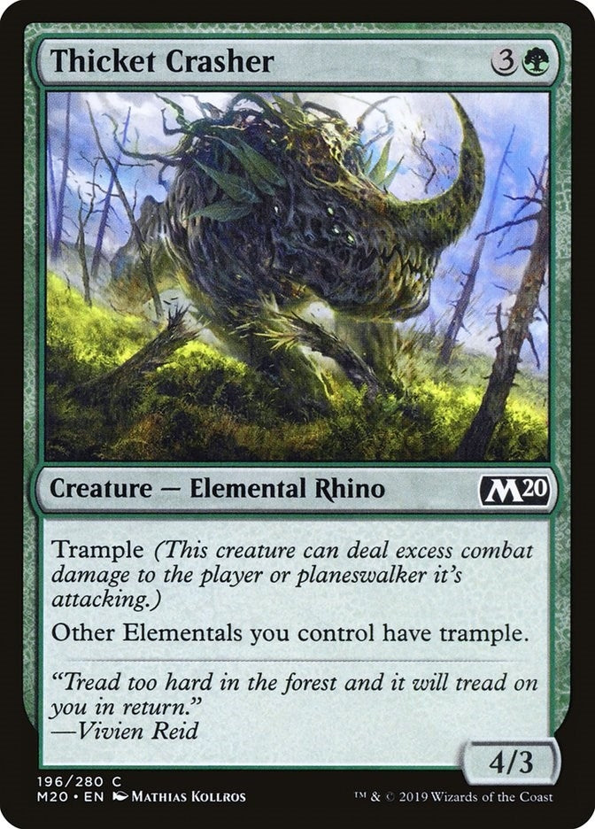Image for Thicket Crasher (196) (Core Set 2020) (M20) - Magic: The Gathering