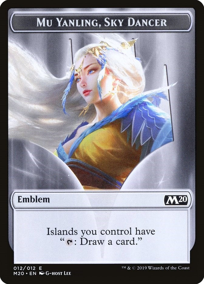 Image for Emblem - Mu Yanling, Sky Dancer (12) (Core Set 2020) (M20) - Magic: The Gathering