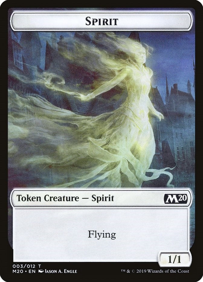 Image for Spirit Token (3) (Core Set 2020) (M20) - Magic: The Gathering
