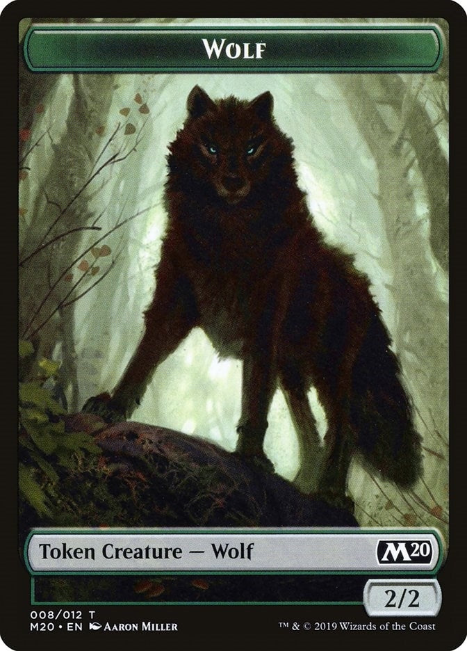 Image for Wolf Token (8) (Core Set 2020) (M20) - Magic: The Gathering