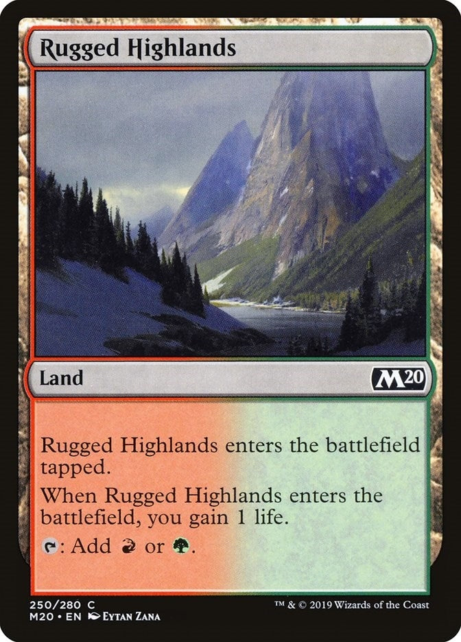 Image for Rugged Highlands (250) (Core Set 2020) (M20) - Magic: The Gathering