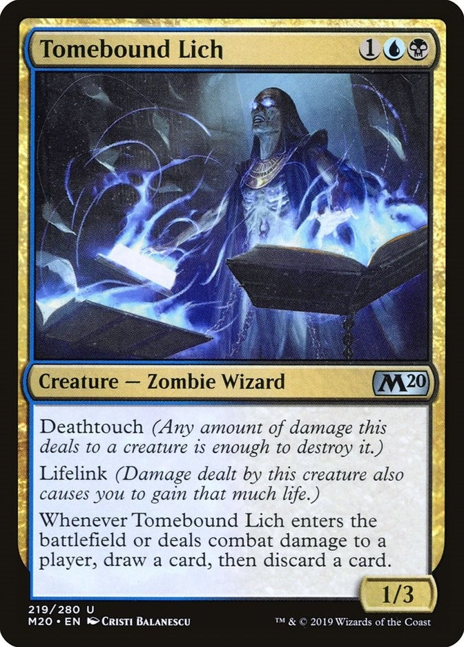 Image for Tomebound Lich (219) (Core Set 2020) (M20) - Magic: The Gathering
