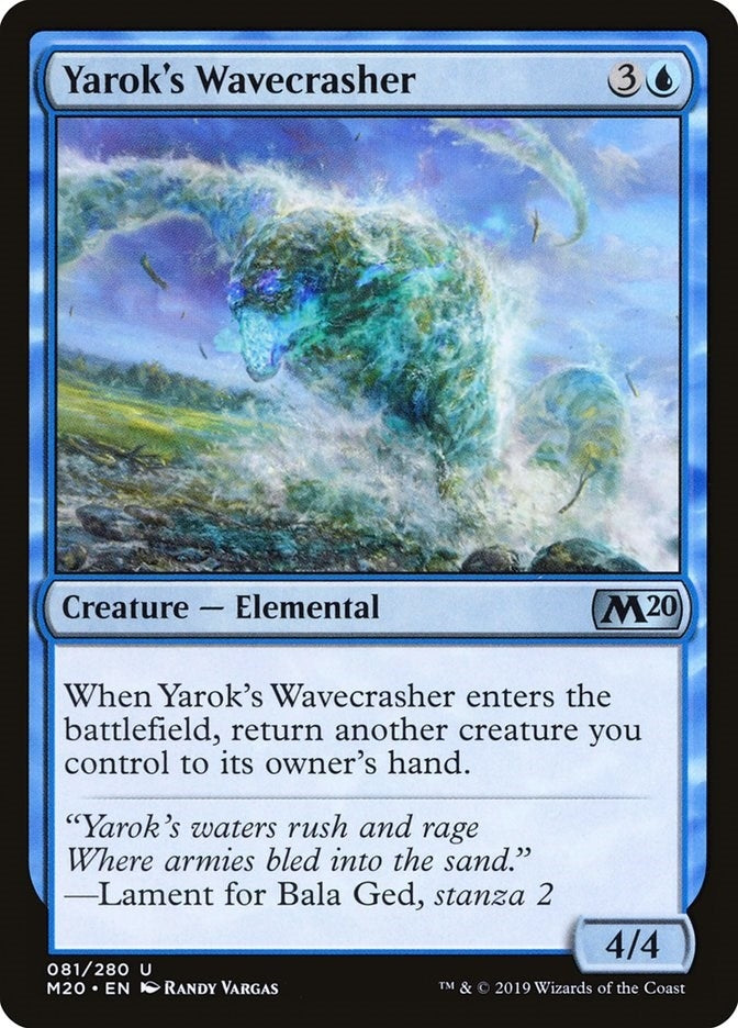Image for Yarok's Wavecrasher (81) (Core Set 2020) (M20) - Magic: The Gathering