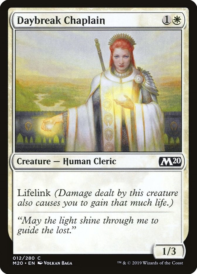Image for Daybreak Chaplain (12) (Core Set 2020) (M20) - Magic: The Gathering