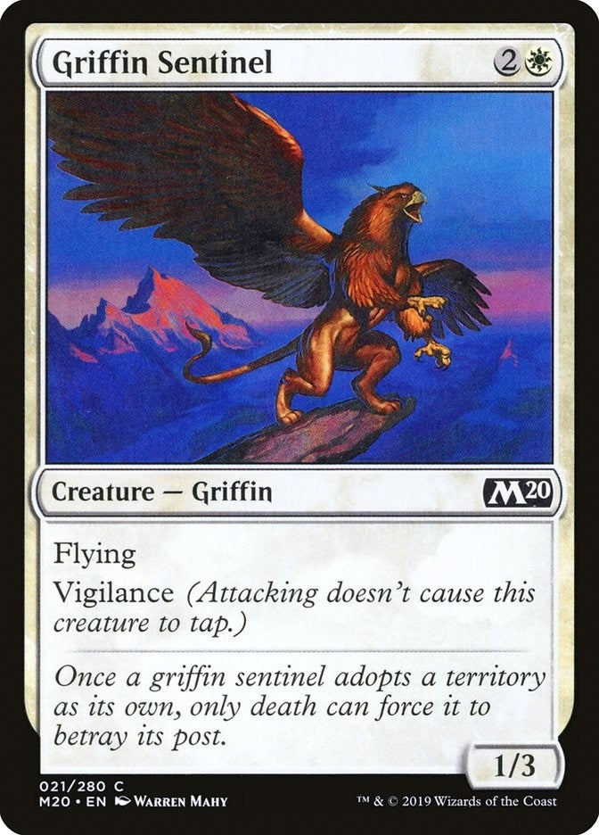 Image for Griffin Sentinel (21) (Core Set 2020) (M20) - Magic: The Gathering