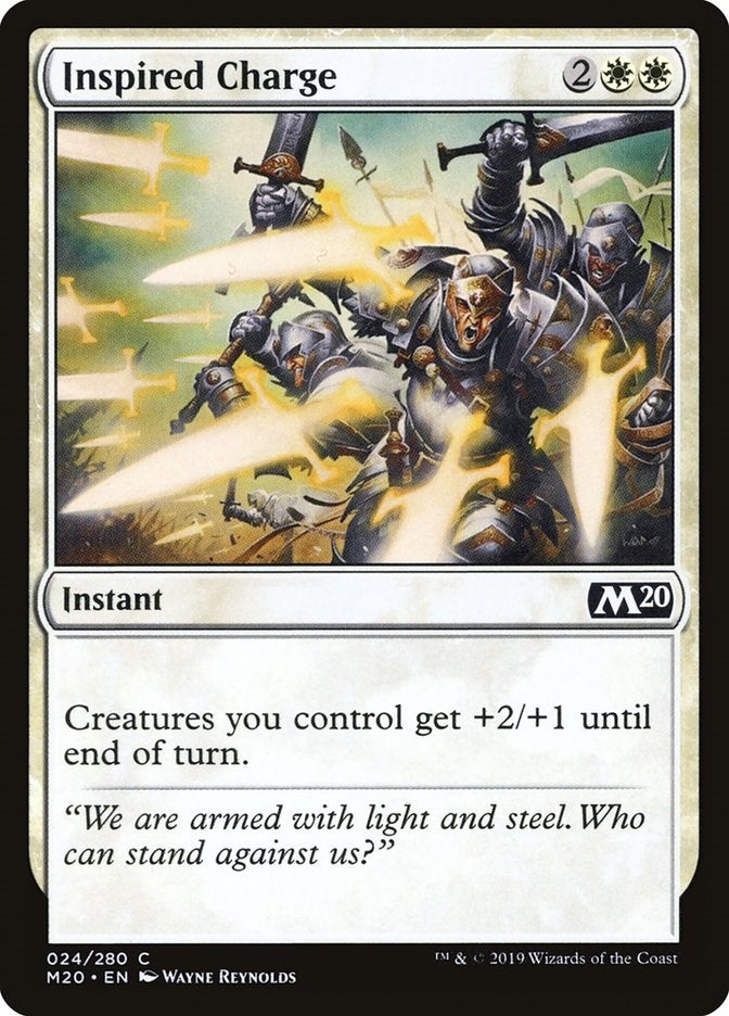 Image for Inspired Charge (24) (Core Set 2020) (M20) - Magic: The Gathering