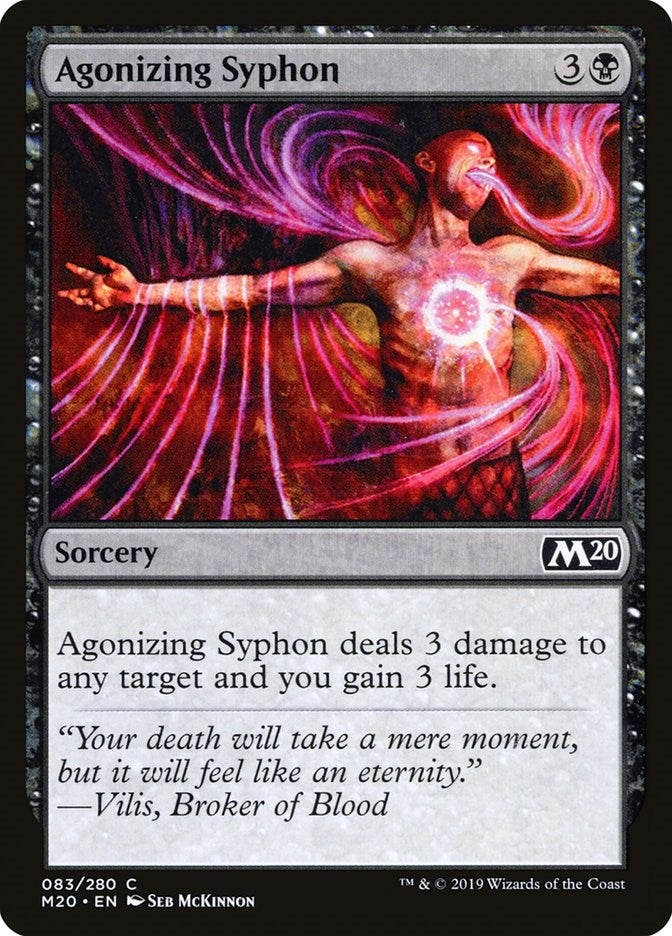 Image for Agonizing Syphon (83) (Core Set 2020) (M20) - Magic: The Gathering