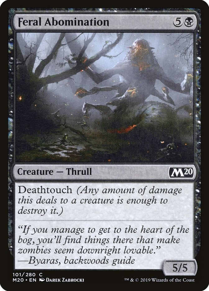 Image for Feral Abomination (101) (Core Set 2020) (M20) - Magic: The Gathering