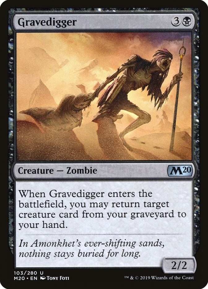 Image for Gravedigger (103) (Core Set 2020) (M20) - Magic: The Gathering