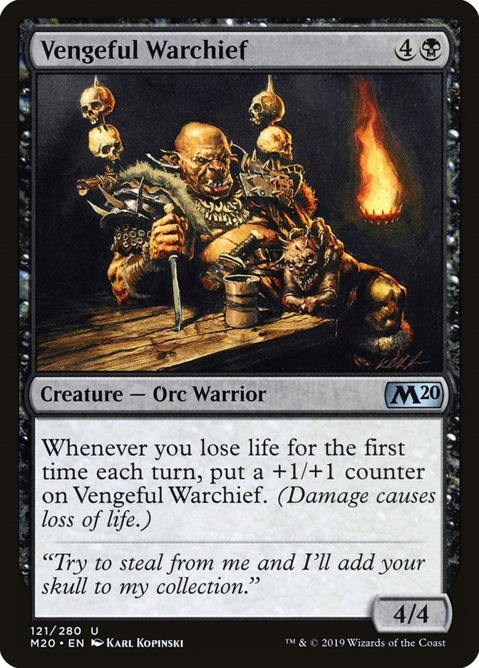 Image for Vengeful Warchief (121) (Core Set 2020) (M20) - Magic: The Gathering