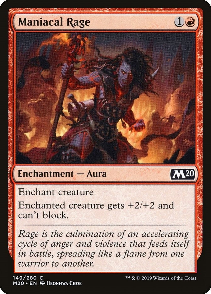 Image for Maniacal Rage (149) (Core Set 2020) (M20) - Magic: The Gathering