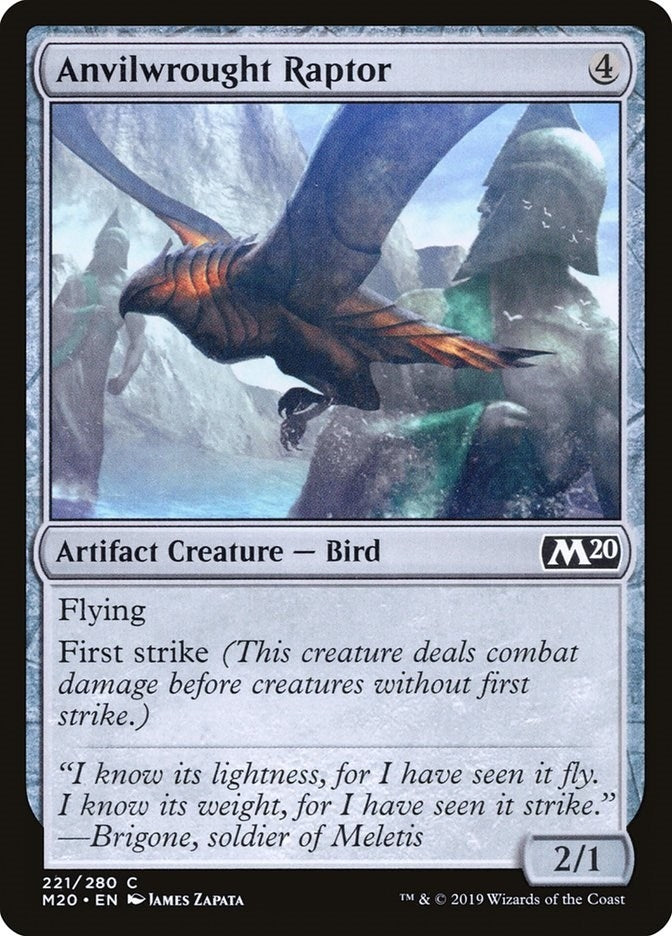 Image for Anvilwrought Raptor (221) (Core Set 2020) (M20) - Magic: The Gathering