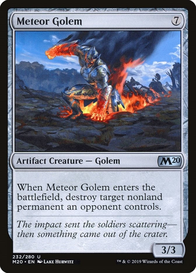 Image for Meteor Golem (232) (Core Set 2020) (M20) - Magic: The Gathering