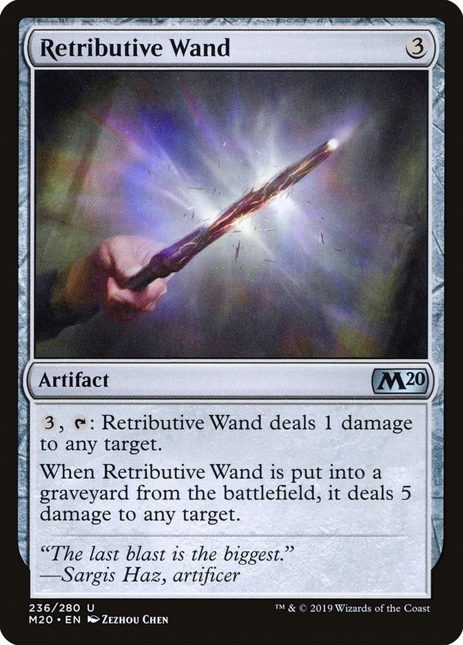 Image for Retributive Wand (236) (Core Set 2020) (M20) - Magic: The Gathering