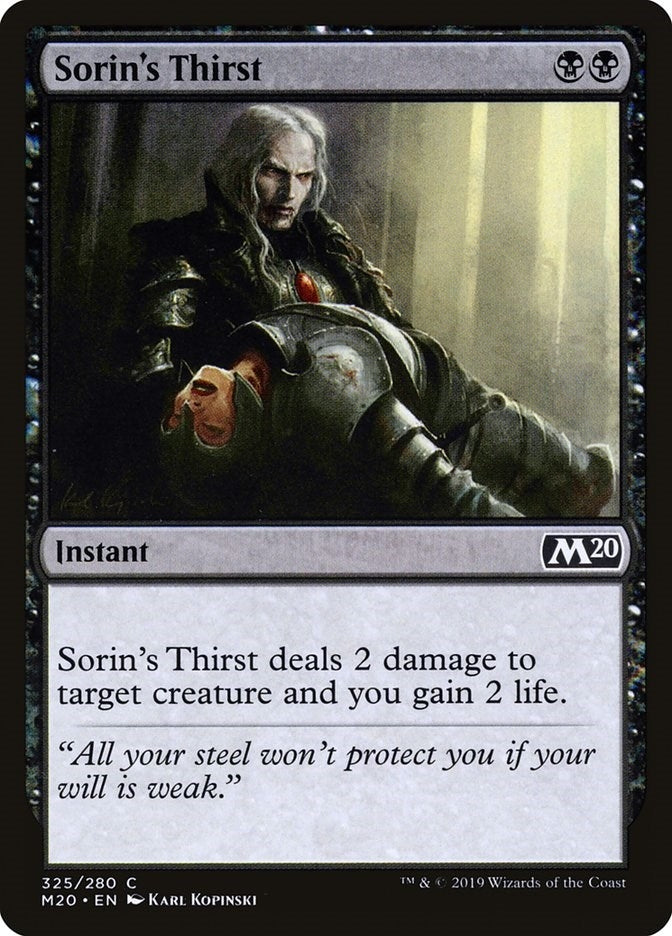 Image for Sorin's Thirst (325) (Core Set 2020) (M20) - Magic: The Gathering