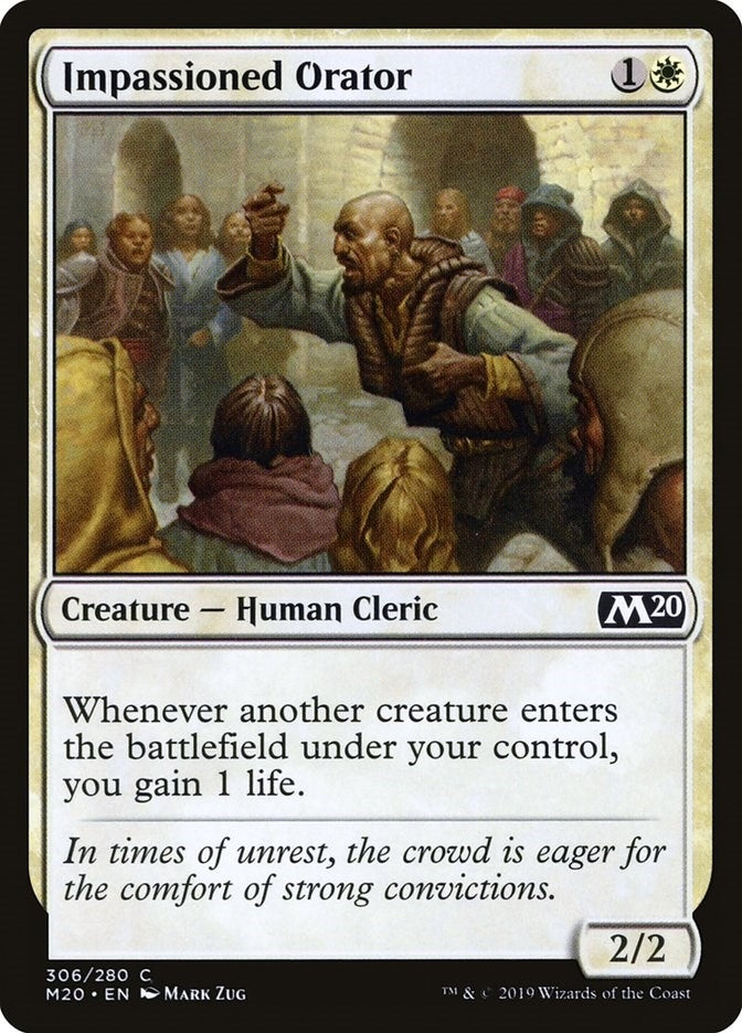 Image for Impassioned Orator (306) (Core Set 2020) (M20) - Magic: The Gathering