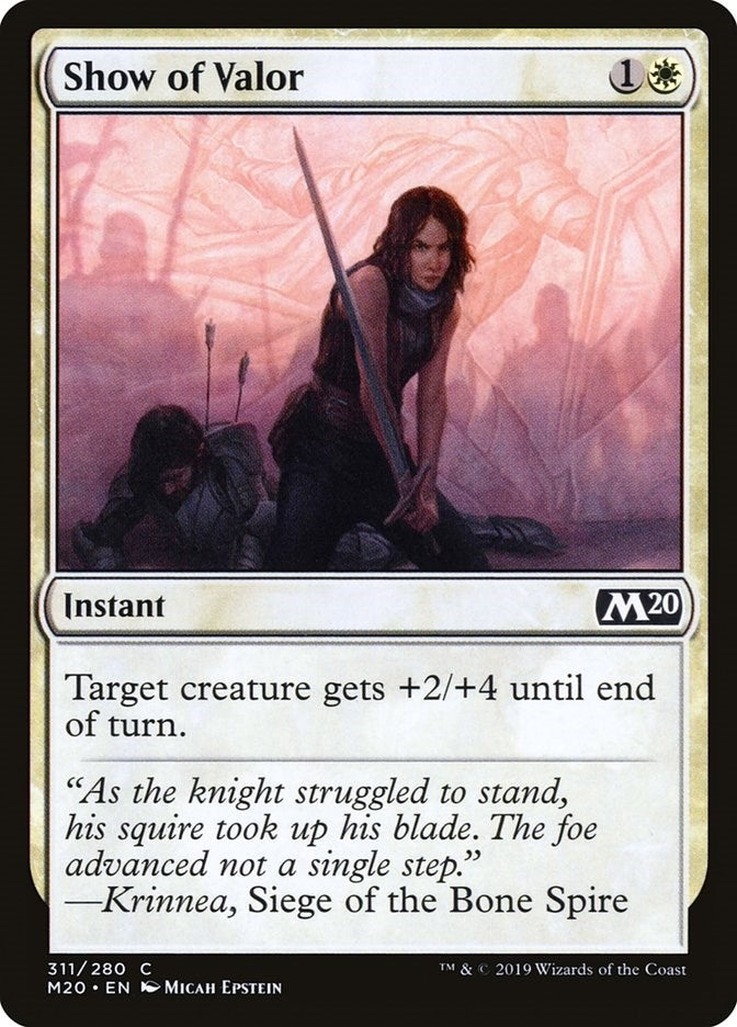 Image for Show of Valor (311) (Core Set 2020) (M20) - Magic: The Gathering