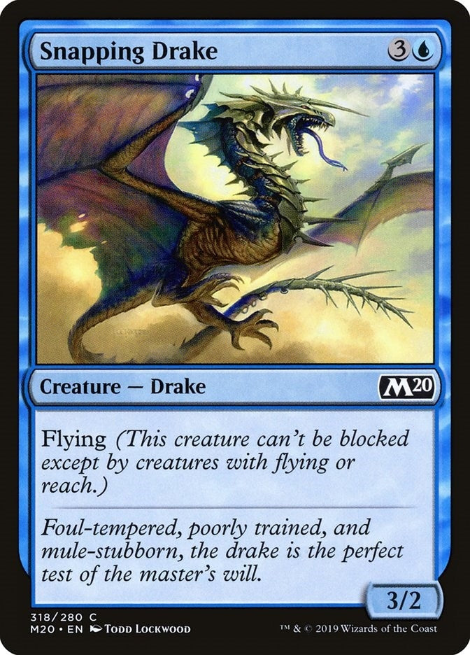Image for Snapping Drake (318) (Core Set 2020) (M20) - Magic: The Gathering