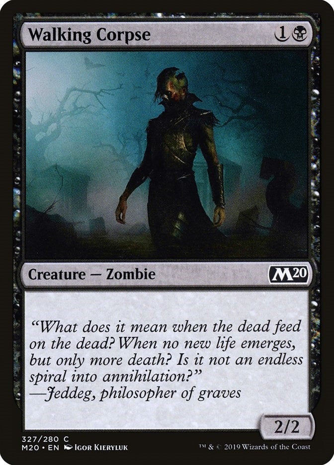 Image for Walking Corpse (327) (Core Set 2020) (M20) - Magic: The Gathering