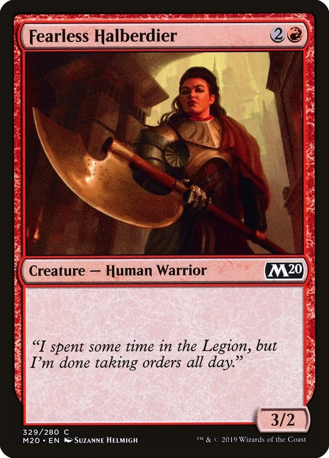 Image for Fearless Halberdier (329) (Core Set 2020) (M20) - Magic: The Gathering