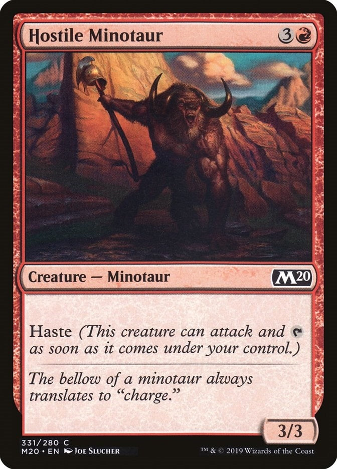 Image for Hostile Minotaur (331) (Core Set 2020) (M20) - Magic: The Gathering
