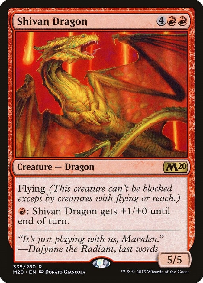 Image for Shivan Dragon (335) (Core Set 2020) (M20) - Magic: The Gathering