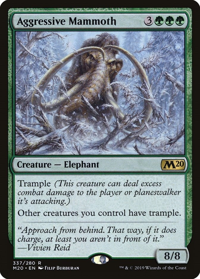 Image for Aggressive Mammoth (337) (M20) - Magic: The Gathering