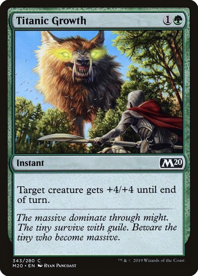 Image for Titanic Growth (343) (Core Set 2020) (M20) - Magic: The Gathering