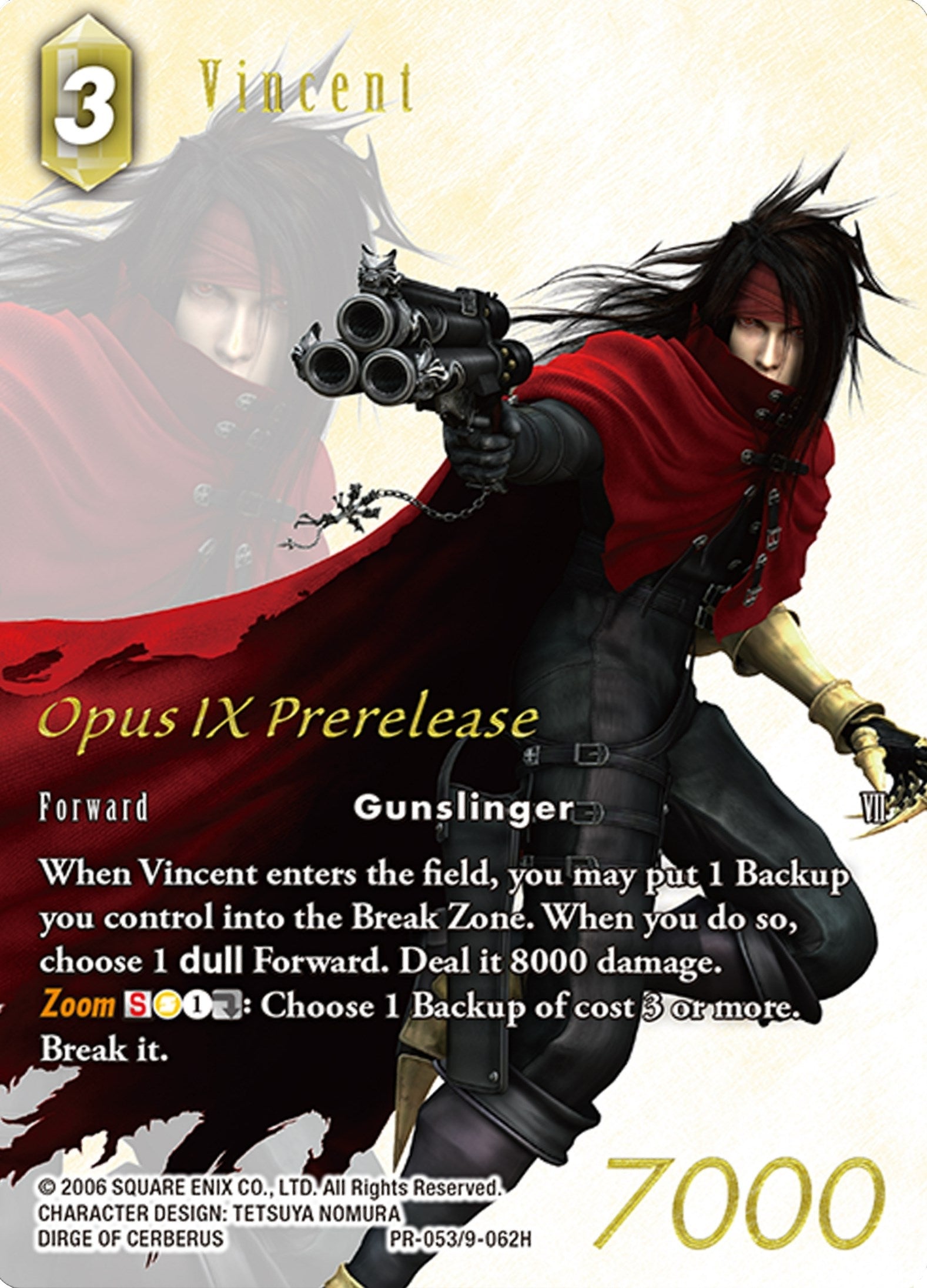 Image for Vincent (Prerelease Promo) (PR-053/9-062H) (FF: Promo Cards) (PR) - Final Fantasy TCG