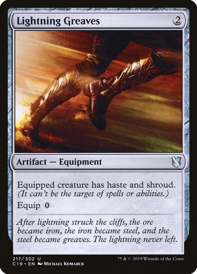 Image for Lightning Greaves (217) (Commander 2019) - Magic: The Gathering