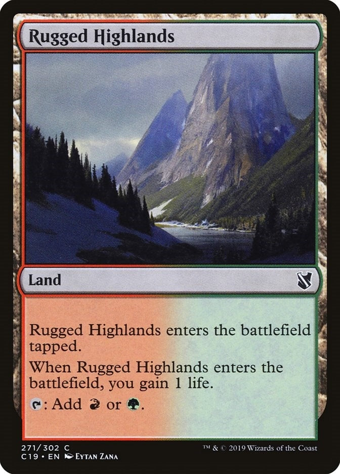 Image for Rugged Highlands (271) (Commander 2019) - Magic: The Gathering