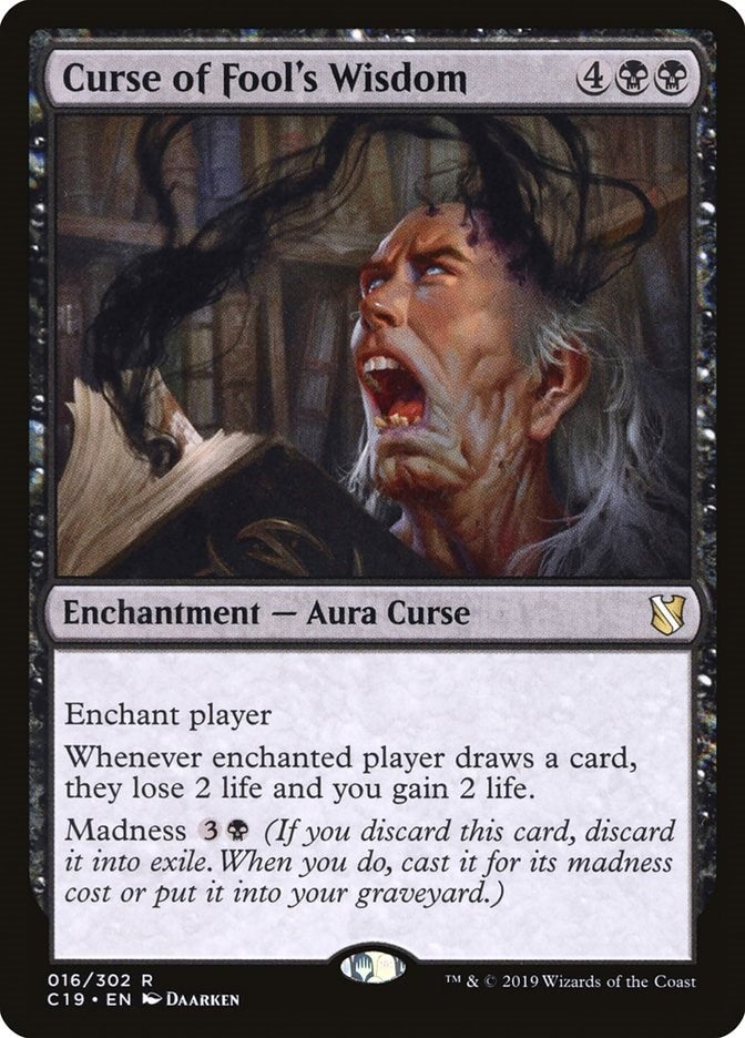 Image for Curse of Fool's Wisdom (16) (Commander 2019) - Magic: The Gathering