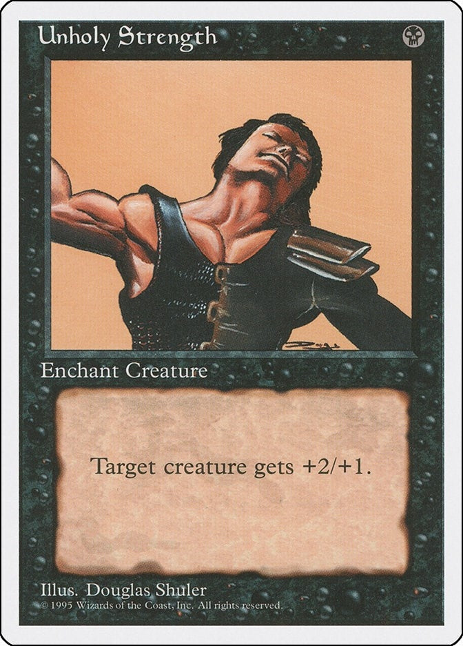 Image for Unholy Strength (Fourth Edition) (4ED) - Magic: The Gathering