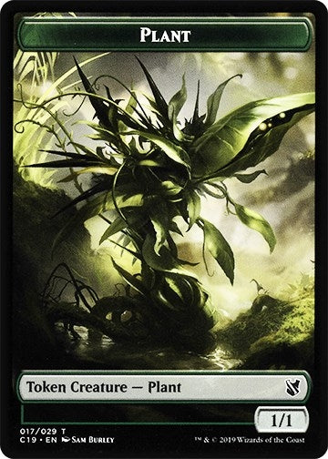 Image for Plant // Morph Double-Sided Token (17 // 27) (Commander 2019) - Magic: The Gathering