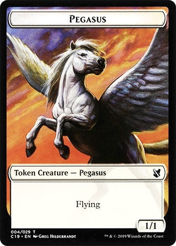 Image for Pegasus // Human Double-Sided Token (4 // 3) (Commander 2019) - Magic: The Gathering