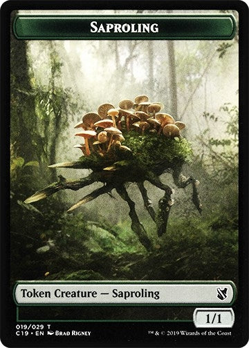 Image for Saproling // Morph Double-Sided Token (19 // 27) (Commander 2019) - Magic: The Gathering