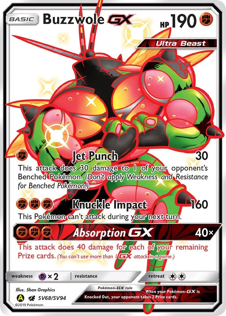 Buzzwole GX (SV68/SV94) (Hidden Fates: Shiny Vault)