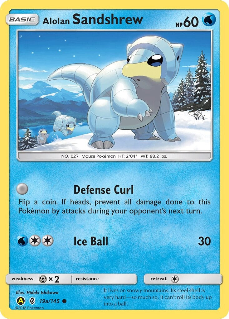 Image for Alolan Sandshrew - 19a/145 (019a/145) (Alternate Art Promos) (PR) - Pokemon