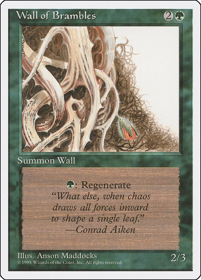 Image for Wall of Brambles (Fourth Edition) (4ED) - Magic: The Gathering
