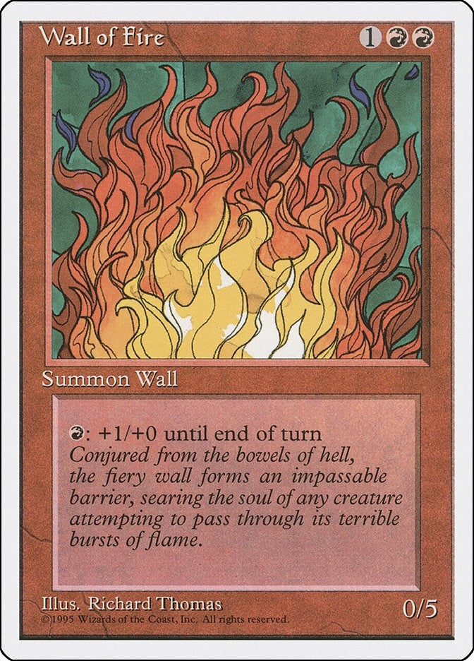 Image for Wall of Fire (Fourth Edition) (4ED) - Magic: The Gathering