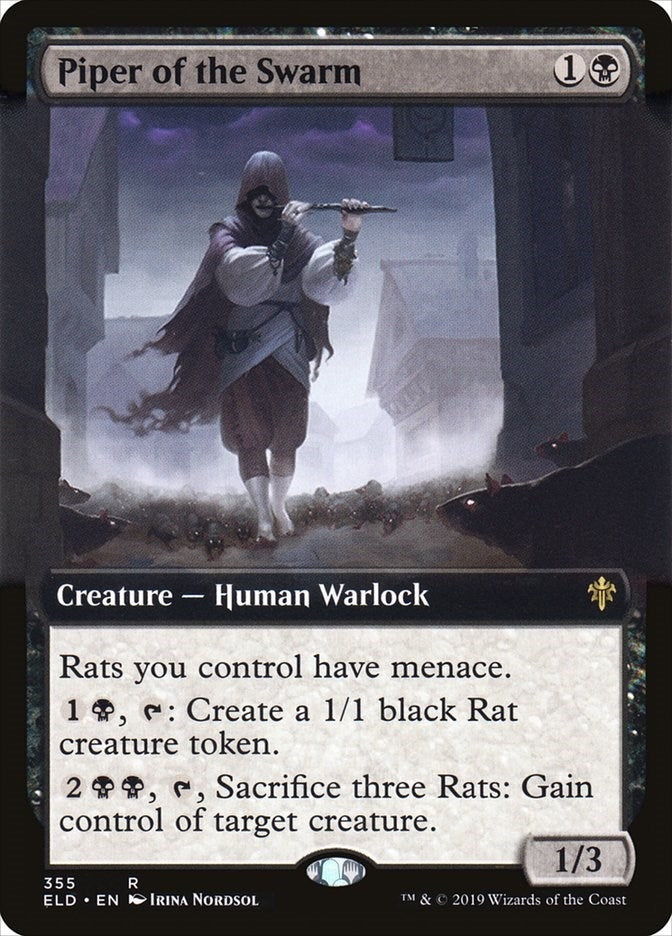 Image for Piper of the Swarm (Extended Art) (355) (Throne of Eldraine) - Magic: The Gathering