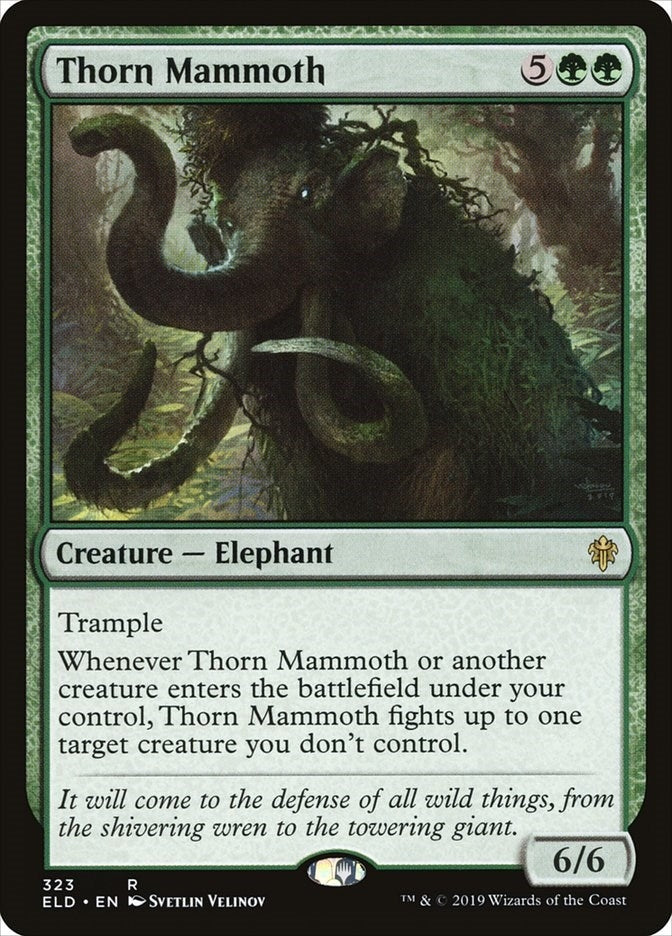 Image for Thorn Mammoth (323) (Throne of Eldraine) - Magic: The Gathering