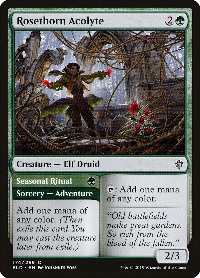 Image for Rosethorn Acolyte (174) (Throne of Eldraine) - Magic: The Gathering