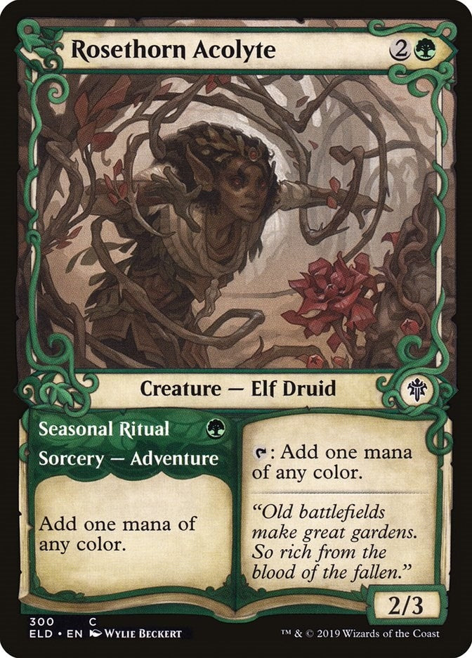 Image for Rosethorn Acolyte (Showcase) (300) (Throne of Eldraine) - Magic: The Gathering