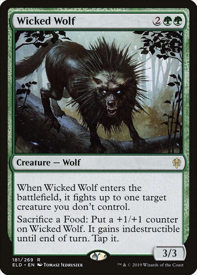 Image for Wicked Wolf (181) (Throne of Eldraine) - Magic: The Gathering